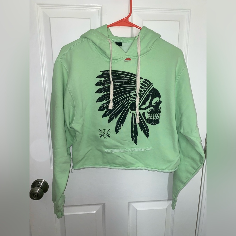 Size S cropped green the drive clothing company hoodie